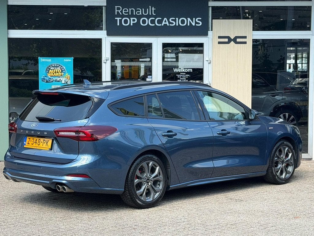 Ford Focus Wagon 1.0 EcoBoost Hybrid ST Line X | Panoramadak, Auto's, Stof, Gebruikt, Met garantie (alle), Blauw