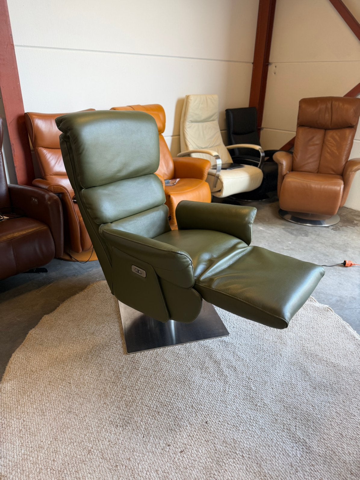 Leren relax fauteuil stoel groen leer ChateauDAX XXL ZGAN, 2871SK, Verzenden, Design, Mariansoliak8@gmail.com
