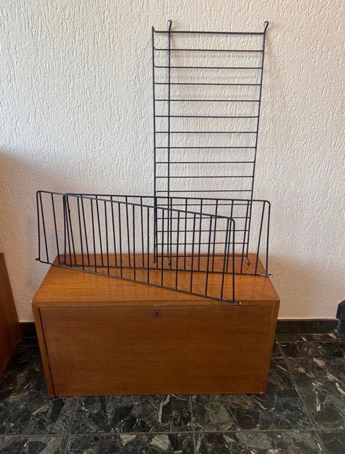 Vintage wandsysteem, Met plank(en), Gebruikt, 100 tot 150 cm, Teakhout