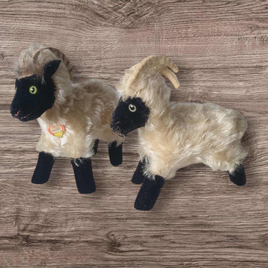 Vintage Steiff berggeitjes Snucki 1958 - 1970 hoogte 16 cm, Ophalen of Verzenden