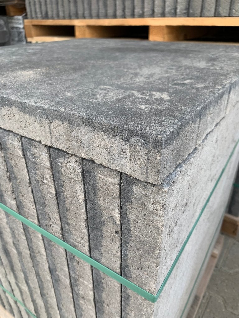 Budget terrastegel 60x60x4 cm Grijs/Zwart - J&W 10, Tuin en Terras, Ophalen, Nieuw, 10 m² of meer, Nvt