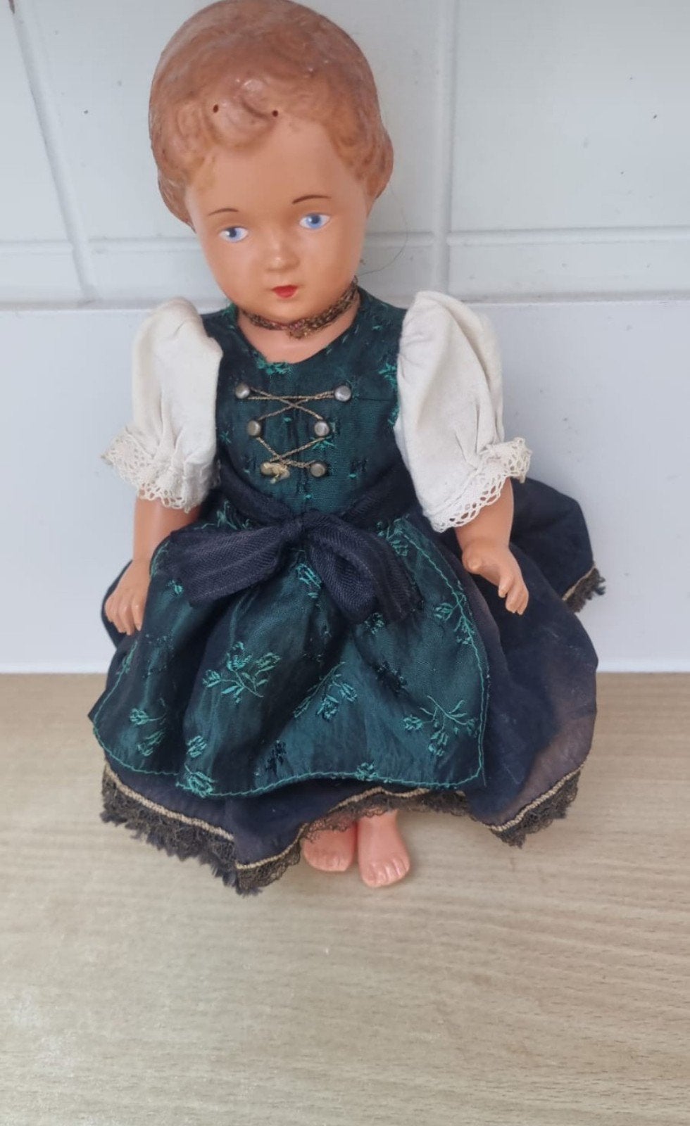 Vintage pop schildkrote in traditionele klederdracht, Ophalen of Verzenden, Gebruikt, Pop