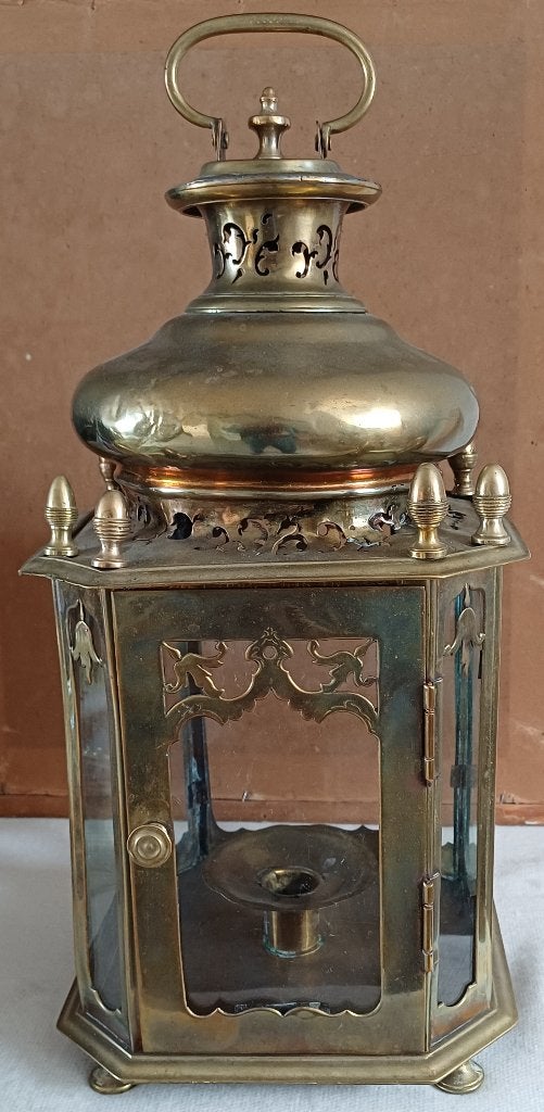 18e eeuwse Vlaamse lantaarn gedateerd 1768, Antiek en Kunst, Ophalen of Verzenden, Koper