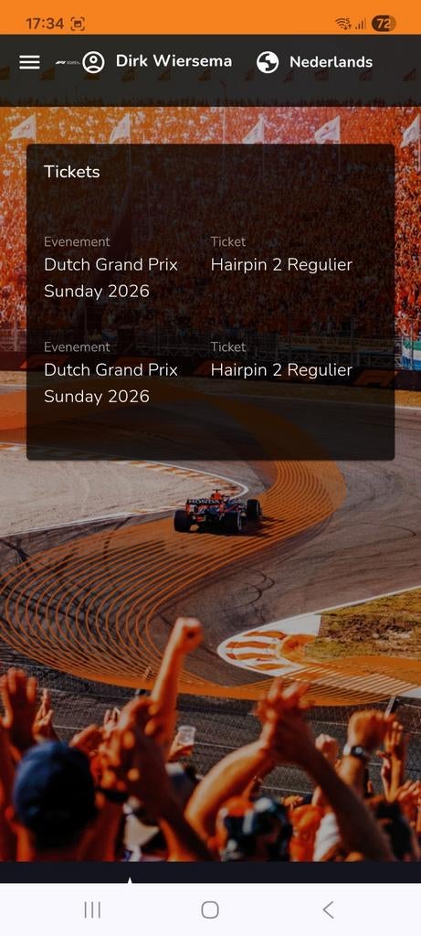 Tickets F1 Zandvoort 2026, Twee personen