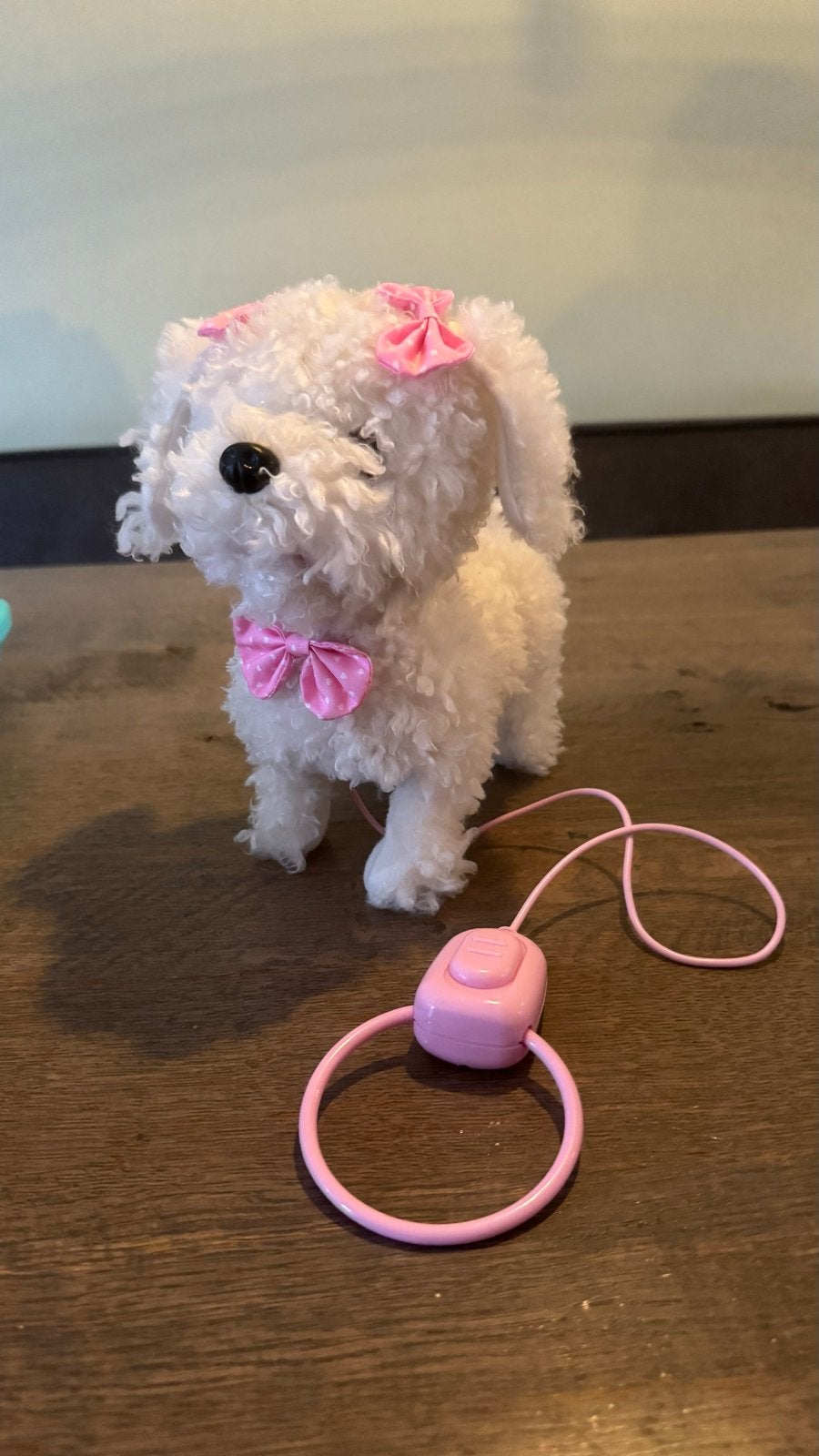 Interactieve Witte Poedel Hondje met Roze Strikjes, Ophalen, Gebruikt, Overige merken, Overige karakters