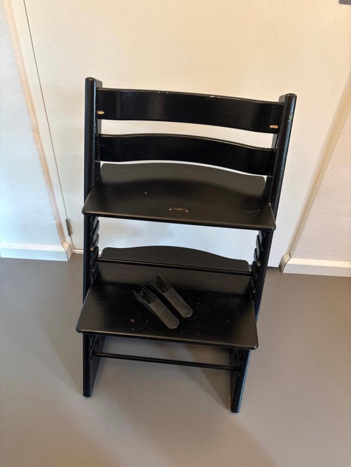 Stokke Trip Trapp meegroeistoel - zwart, Ophalen, Gebruikt, Meegroeistoel