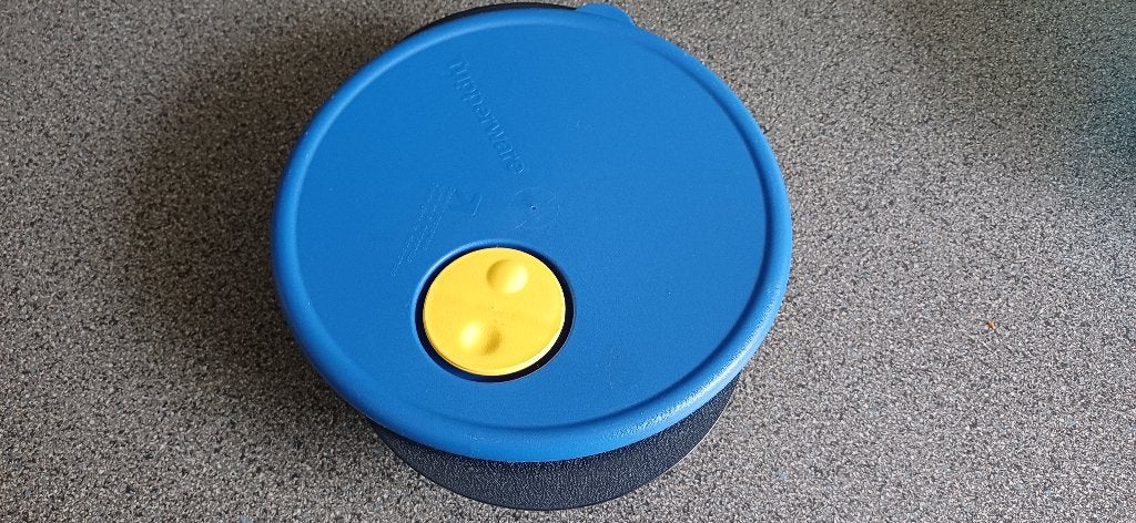 Tupperware CrystalWave  magnetronschaal-deksel, 1400 ml, Blauw, Overige typen, Ophalen of Verzenden