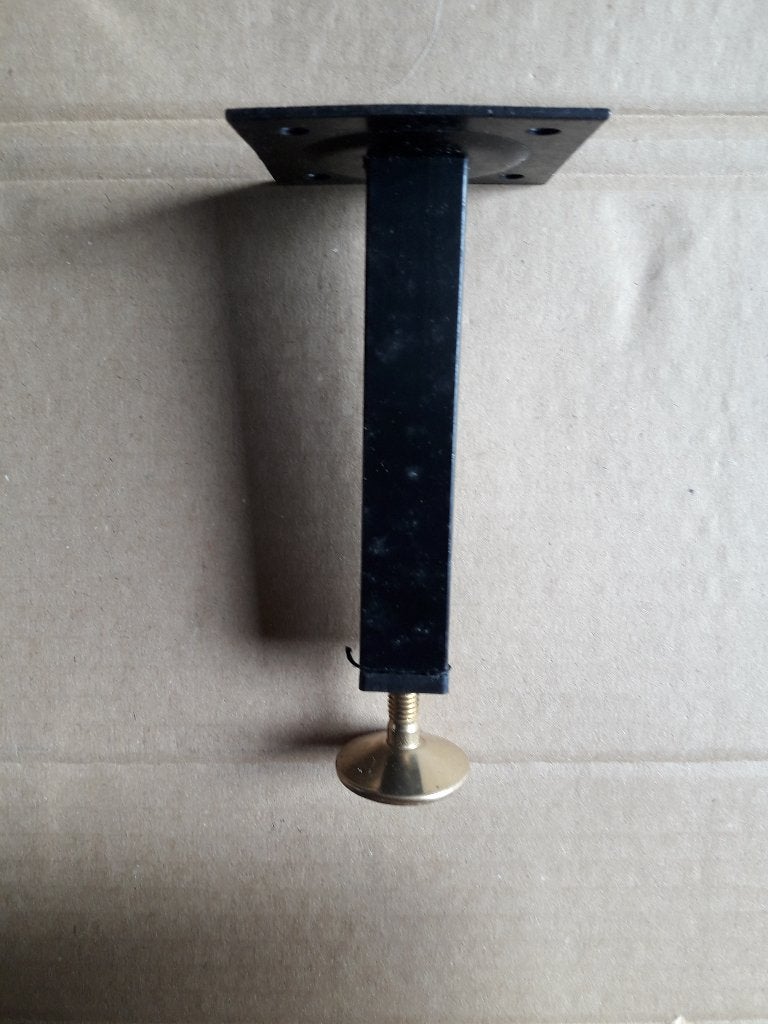 verstelbare meubelpoten , vierkant 2 x 2 cm , hoogte 120 mm, 100 tot 150 cm, Vierkant, Nieuw, 50 tot 100 cm