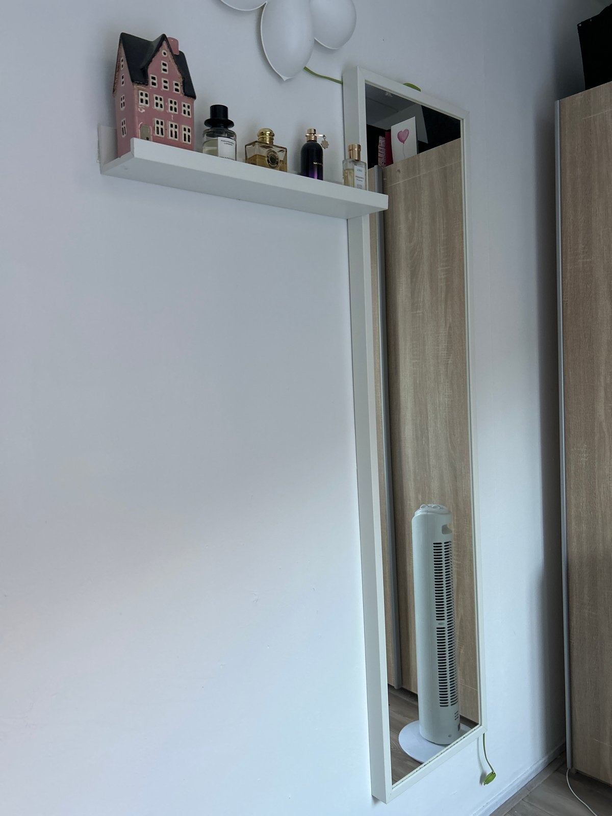 IKEA LILJETRÄD spiegel wit - 30x115 cm, Ophalen, Minder dan 50 cm, 100 tot 150 cm, Zo goed als nieuw