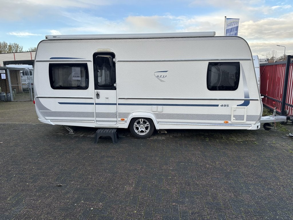 Fendt Opal 495 SFB met mover en cassette luifel, Caravans en Kamperen, Caravans, Schokbreker, Rondzit, Bedrijf, Overige typen