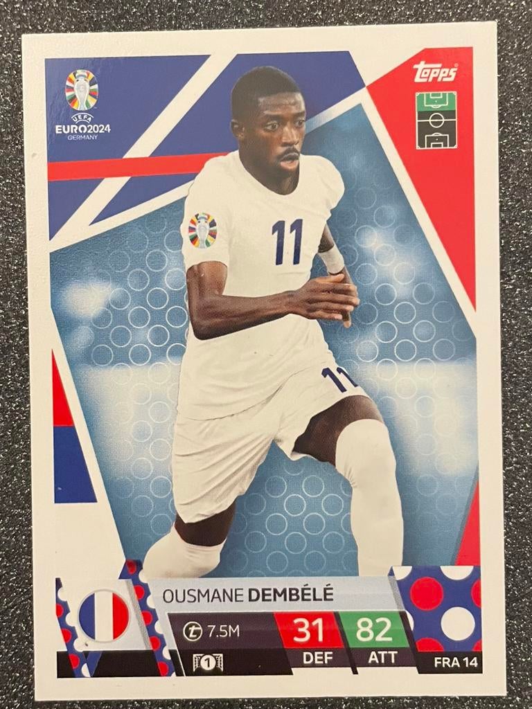 Topps EURO 2024    DEMBÉLÉ    FRANCE, Verzenden, Zo goed als nieuw, Plaatje