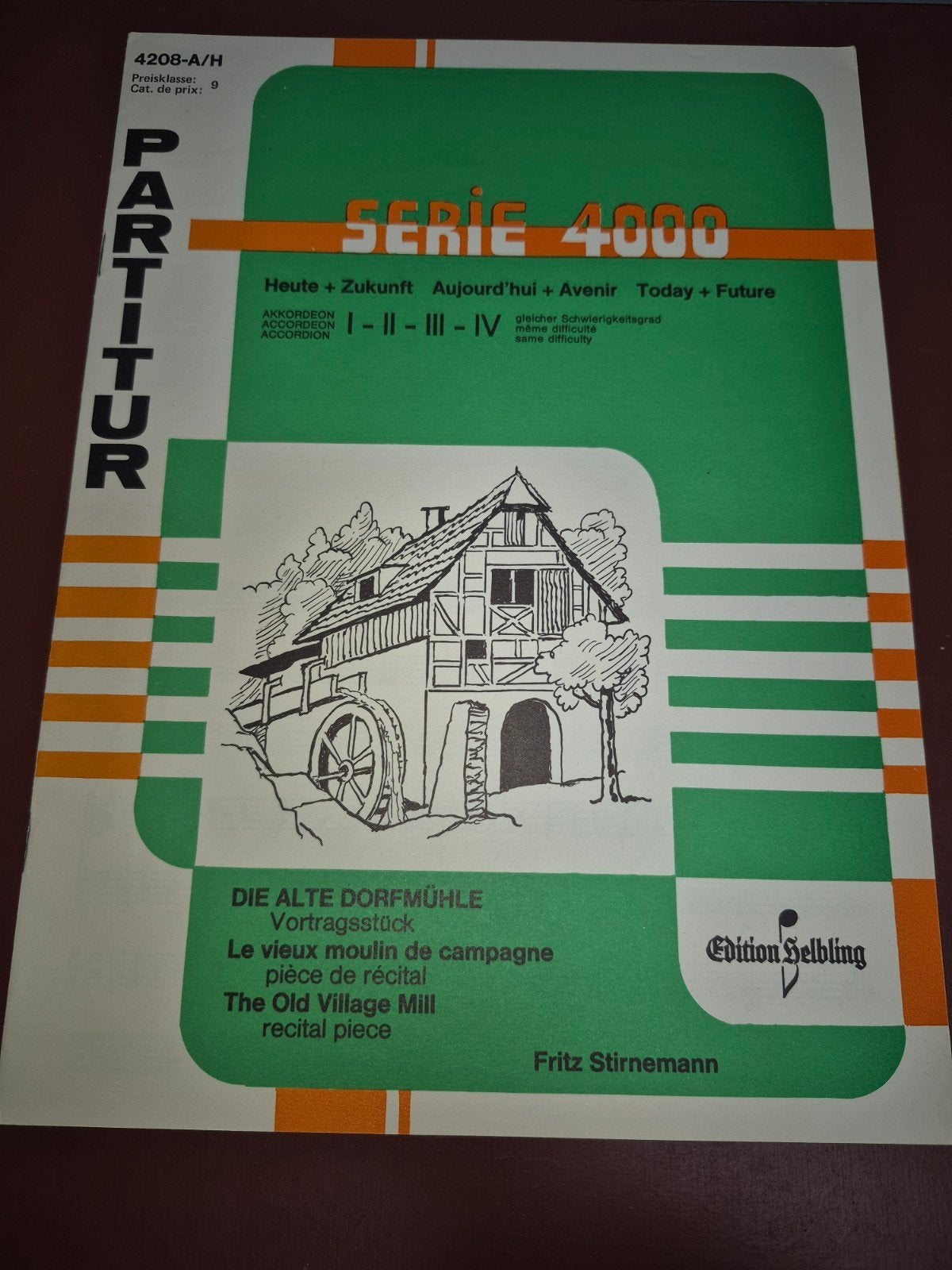 Fritz Stirnemann - Die Alte Dorfmühle (Partitur), Gebruikt, Klassiek, Ophalen of Verzenden, Accordeon