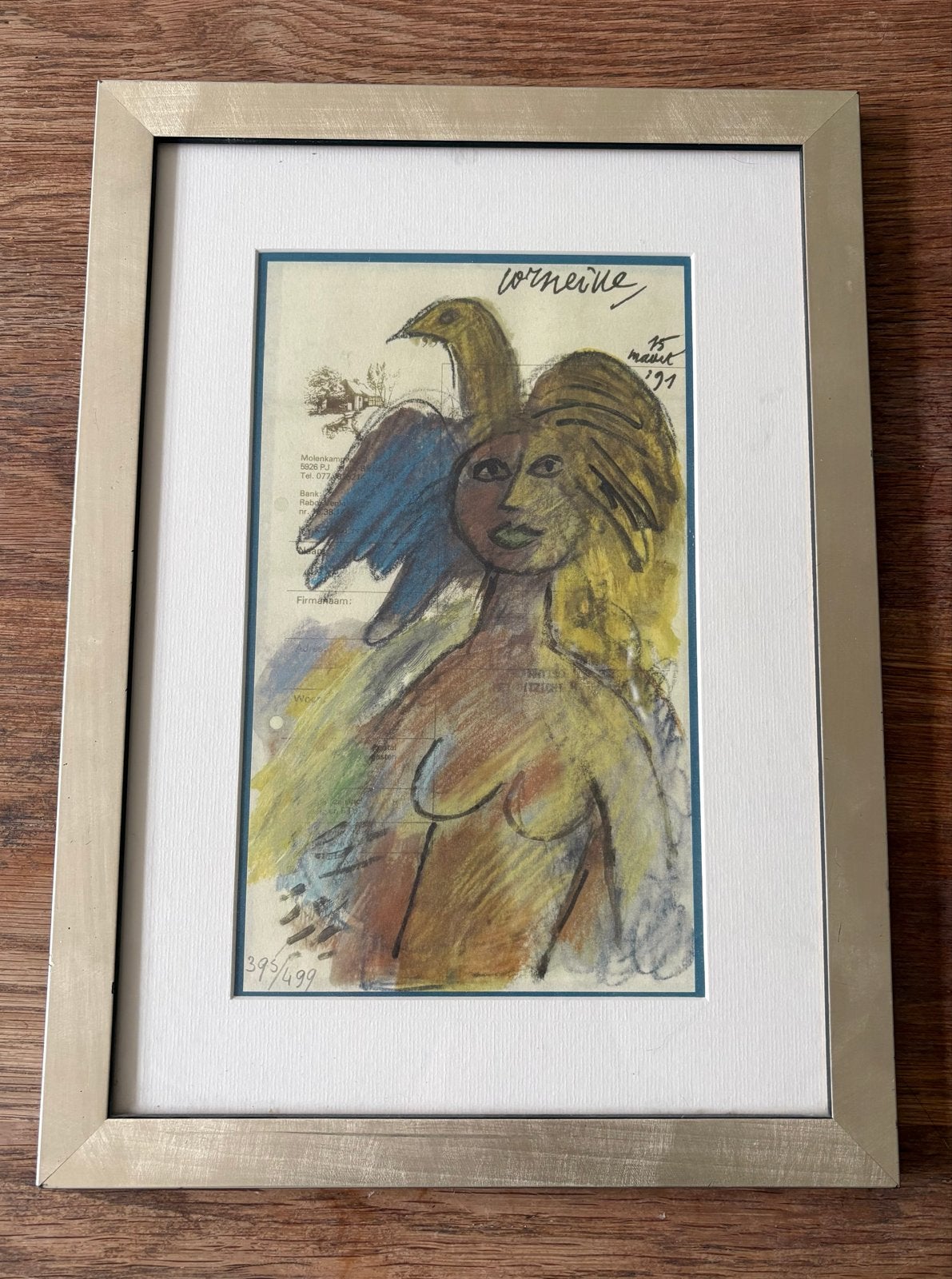 Corneille - La Femme et L'Oiseau - Gesigneerde Zeefdruk, Ophalen of Verzenden