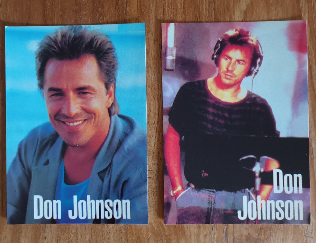 Don Johnson 2 ansichtkaarten, Verzamelen, Ophalen of Verzenden