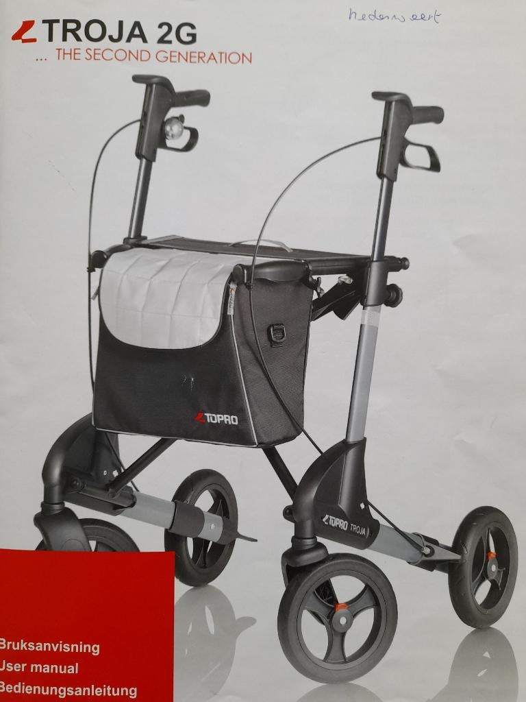 Praktisch nieuw* Rollator TOPRO troja 2G maat M, Ophalen, Opvouwbaar, Zo goed als nieuw