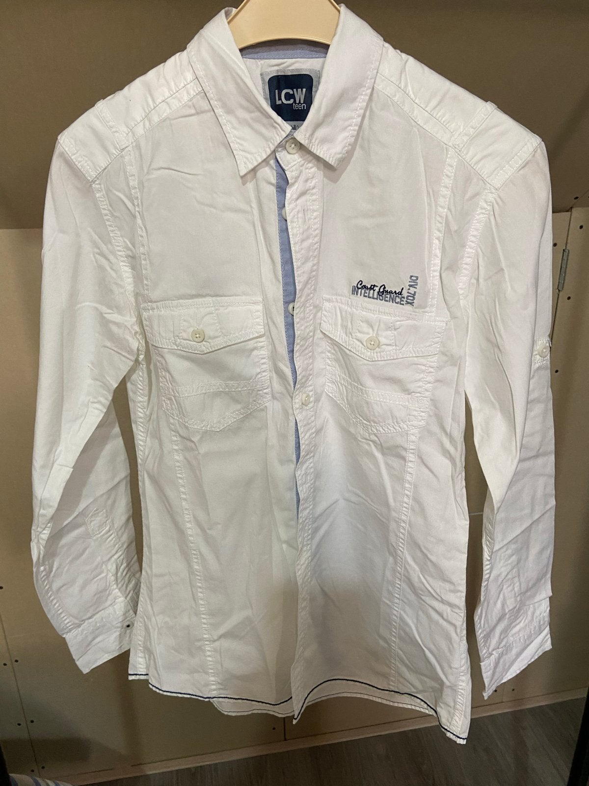 LCW Teen Wit Overhemd - Maat 164-170 cm, Ophalen of Verzenden, Zo goed als nieuw, Jongen, Overhemd of Blouse