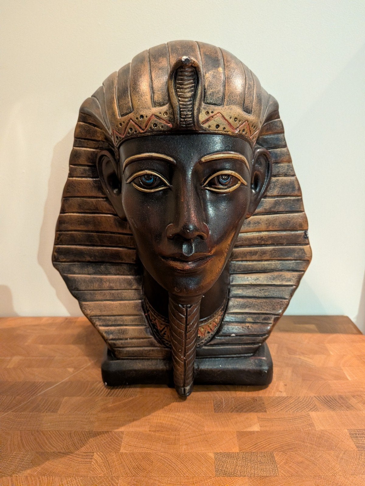 Egyptische Farao hoofd - Decoratief Beeld, Antiek en Kunst, Ophalen of Verzenden