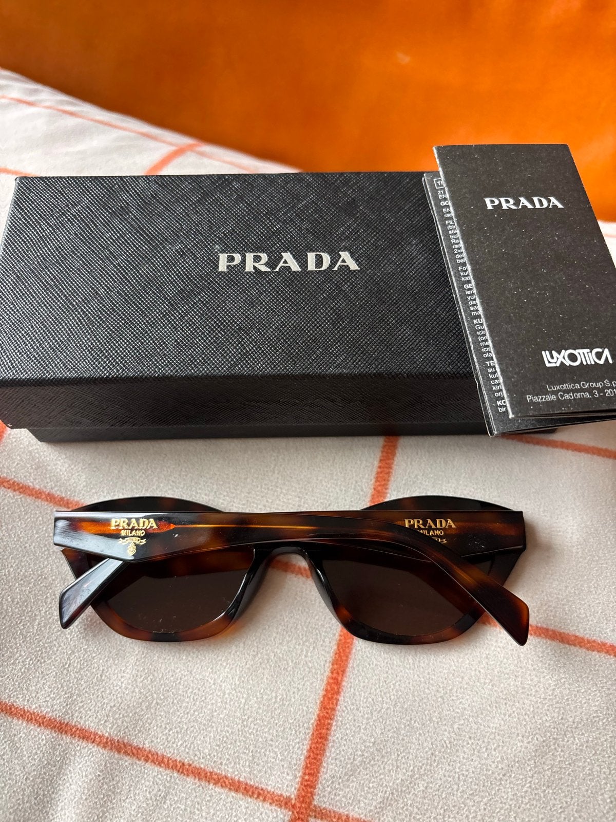 Prada Cat-eye bril bruin alyijd netjes bewaard, Gebruikt, Ophalen of Verzenden, Bril, Prada
