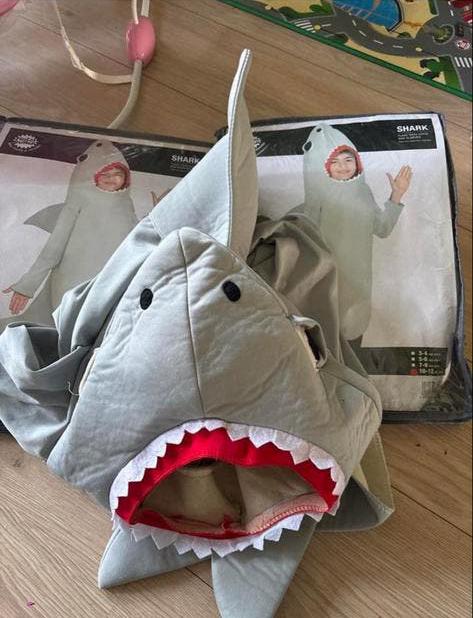 Haai verkleedpak voor kinderen - Maat 10-12 jaar, Ophalen of Verzenden, Zo goed als nieuw, 146 t/m 152, Jongen of Meisje