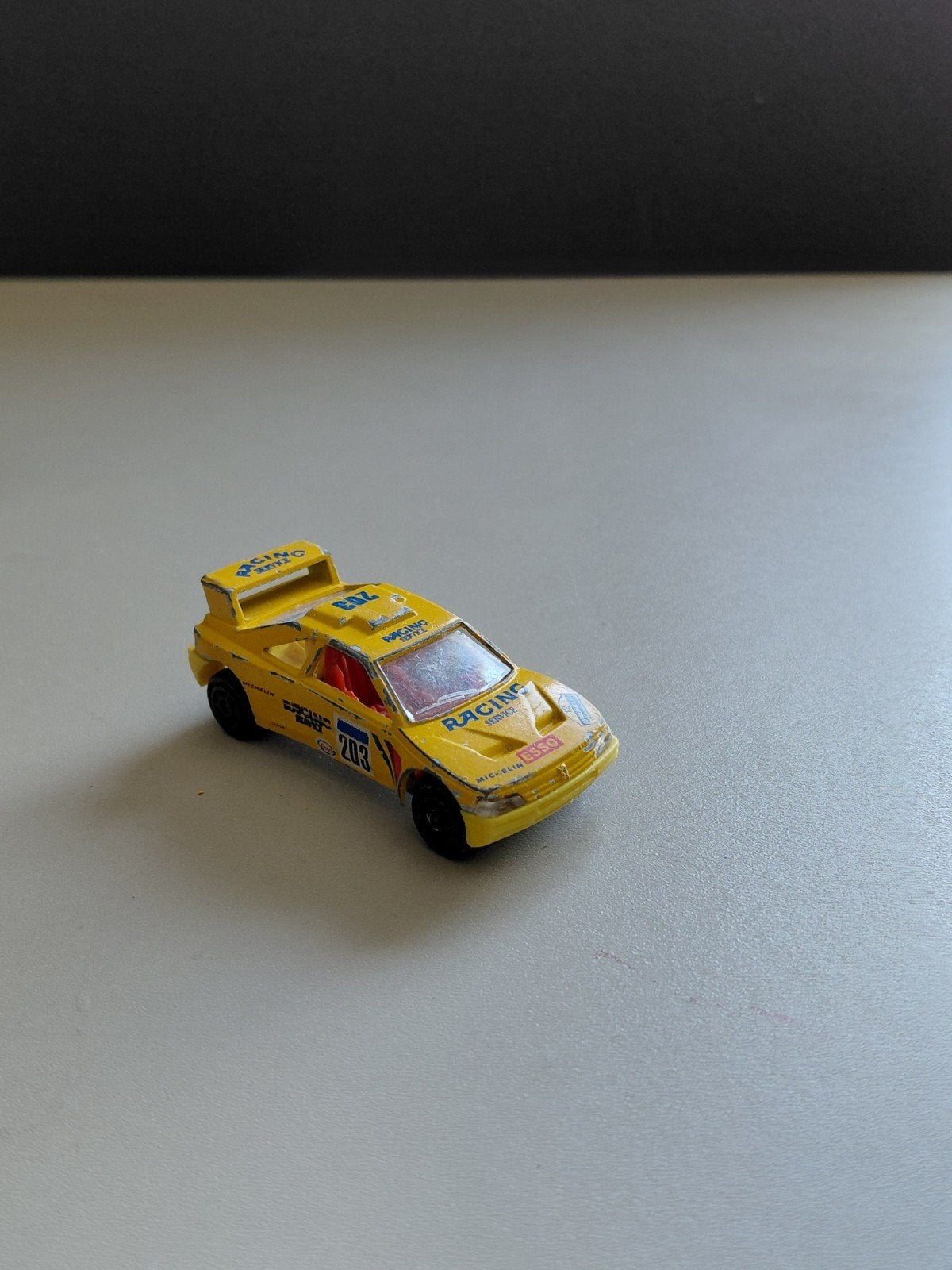 Majorette Peugeot 405 T 16 #202 - Gele Rally Auto, Ophalen of Verzenden, Gebruikt, Auto