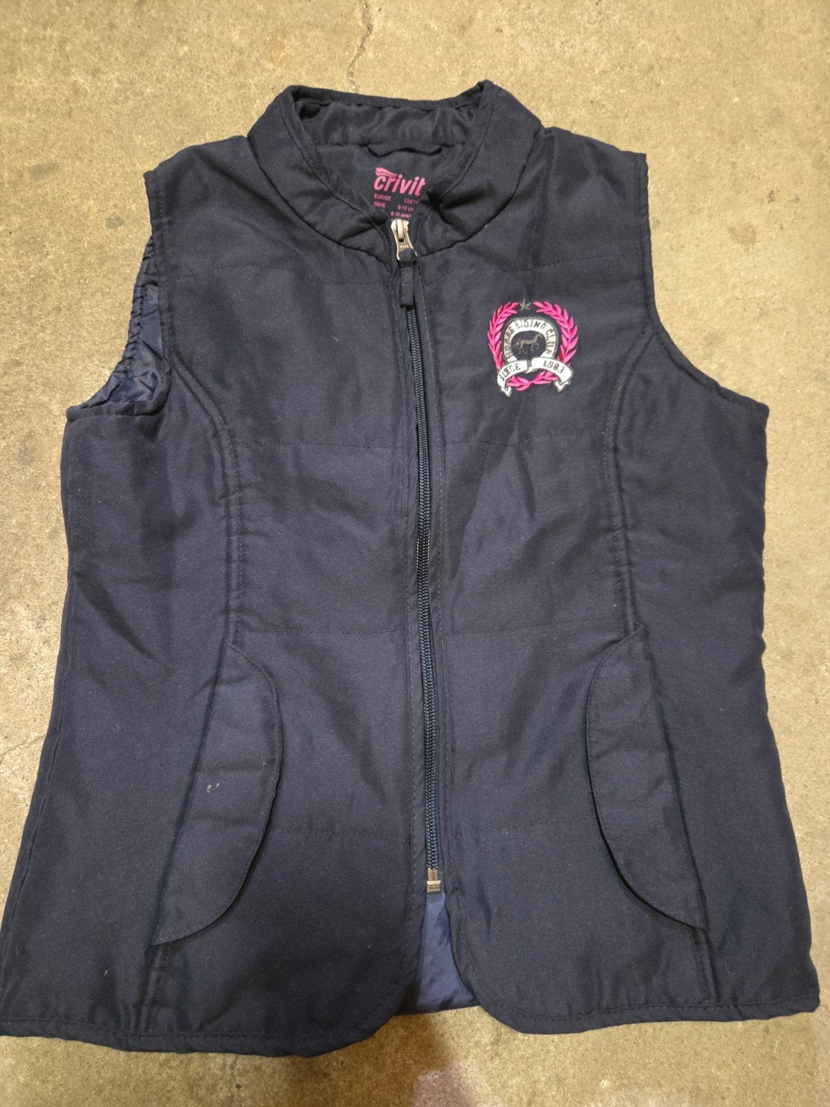 Crivit Bodywarmer Donkerblauw Maat 134/140, Ophalen of Verzenden, Zo goed als nieuw, Meisje