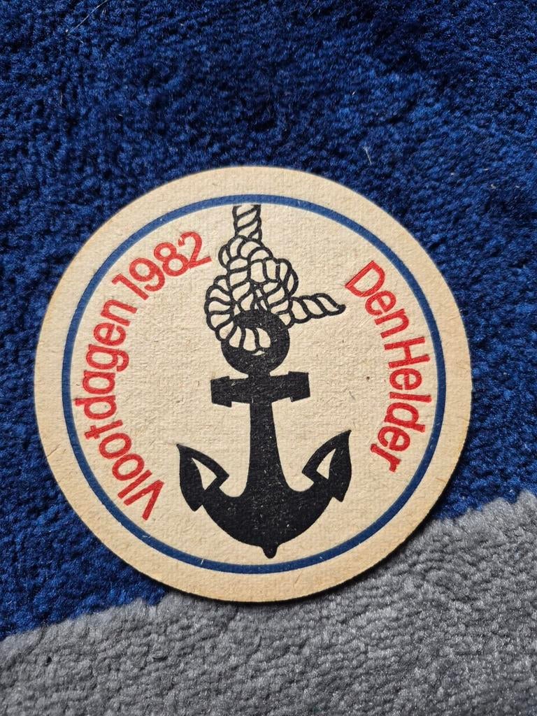 Vintage bierviltje Vlootdagen Den Helder 1982, Ophalen of Verzenden