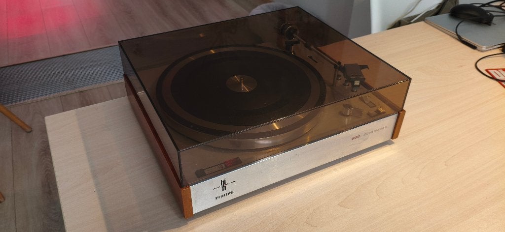 Zeldzame Philips 22GA202 platenspeler, Philips, Gebruikt, Pitch-regelaar, Ophalen of Verzenden