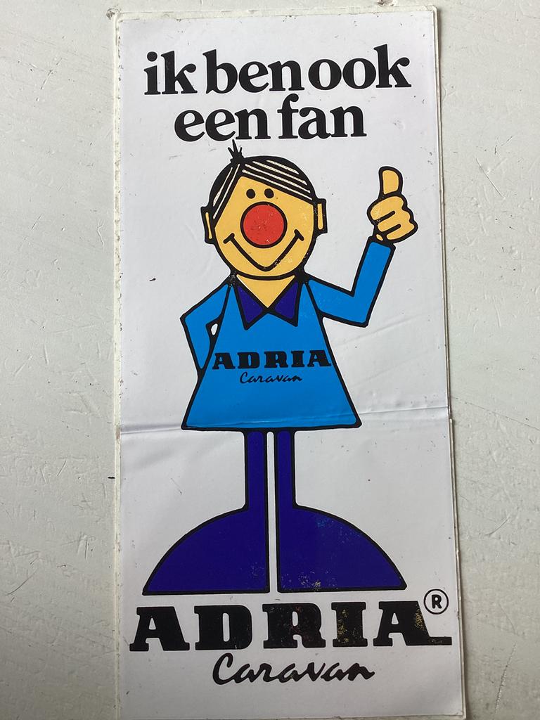 Sticker Adria Caravan, Verzenden, Zo goed als nieuw, Merk