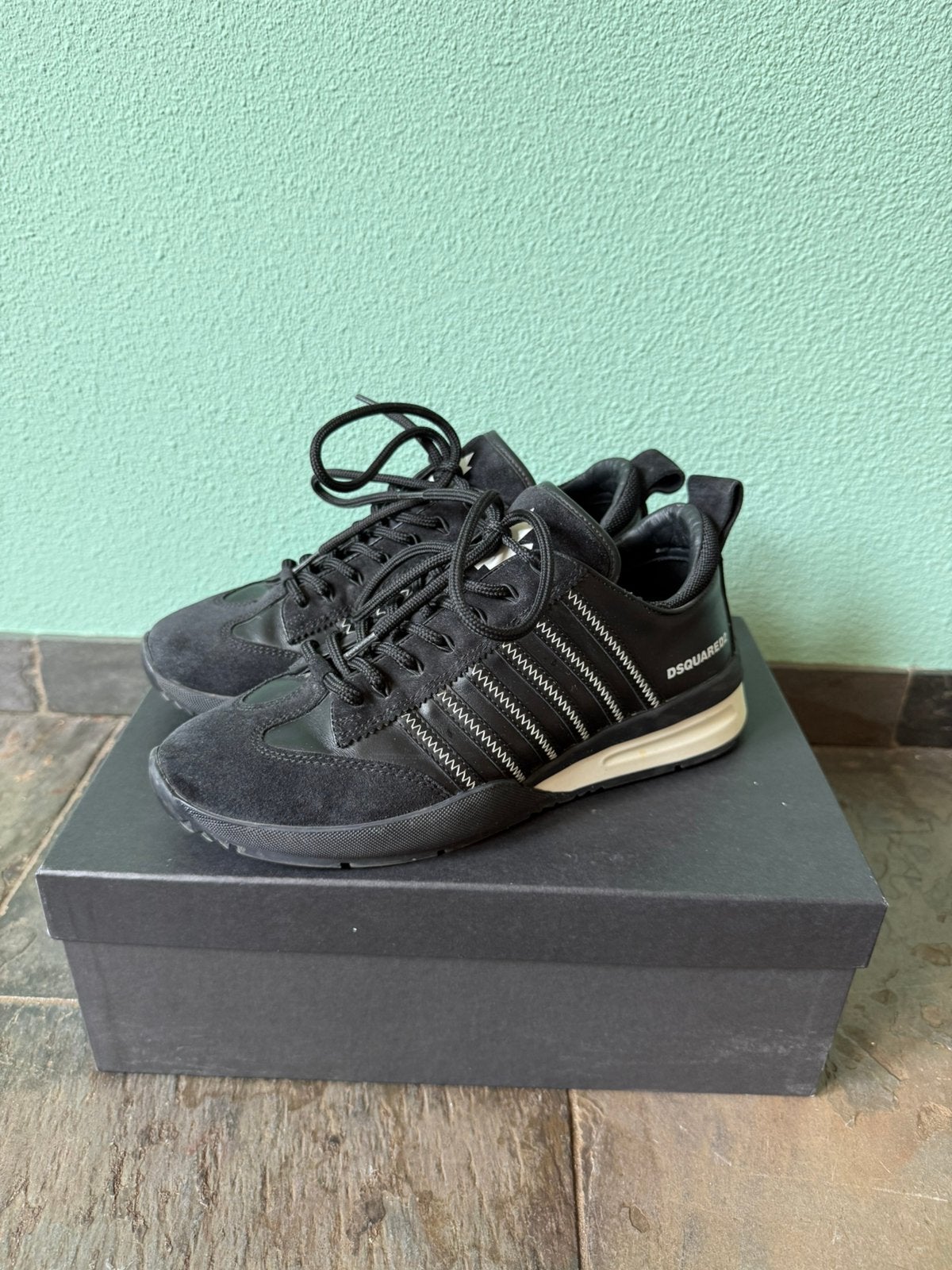 Dsquared2 Sneakers Original Legend Zwart, Kleding | Dames, Schoenen, Zwart, Ophalen of Verzenden, Sneakers of Gympen, Zo goed als nieuw