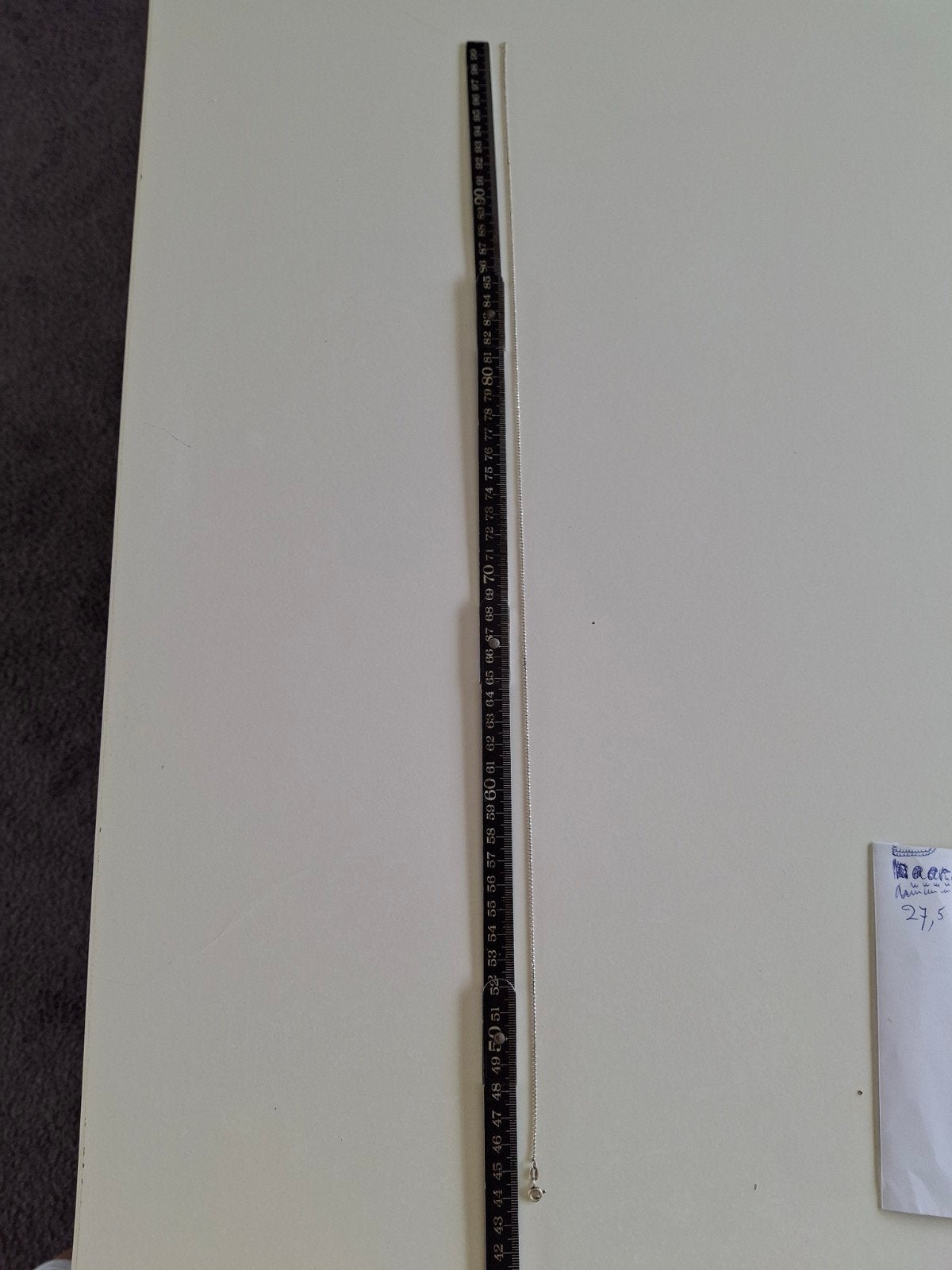 Fijn zilveren kettinkje. Lengte 44 cm., Ophalen of Verzenden, Zo goed als nieuw, Zilver, Zilver