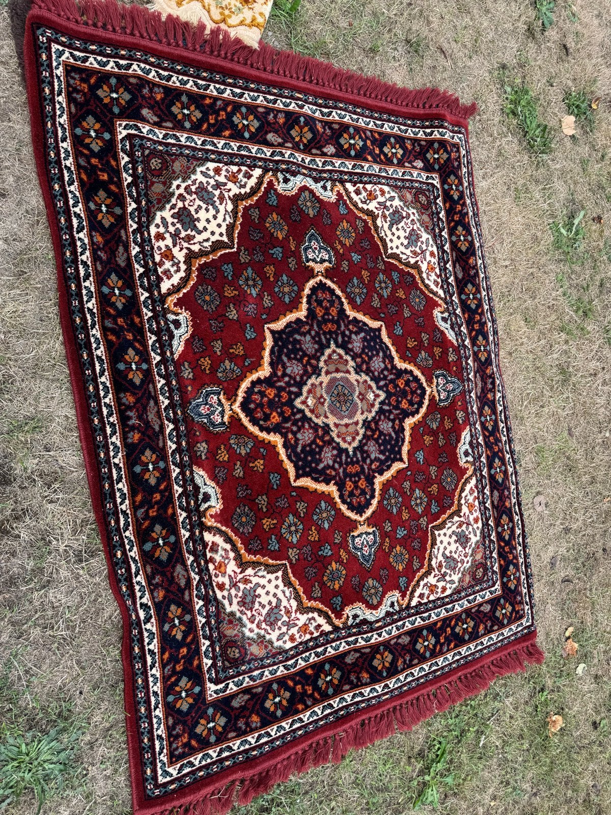 Vintage wollen tafelkleed/tapijtje - Zuiver scheerwol, Huis en Inrichting, Ophalen, Minder dan 50 cm, Gebruikt, 50 tot 100 cm