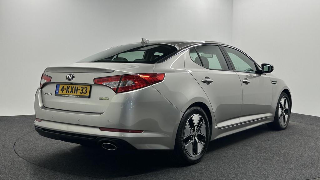 Kia Optima 2.0 CVVT Hybrid Super Pack ECC LEER NAVI CAMERA C, Auto's, Kia, Euro 5, Gebruikt, Zwart, 4 cilinders