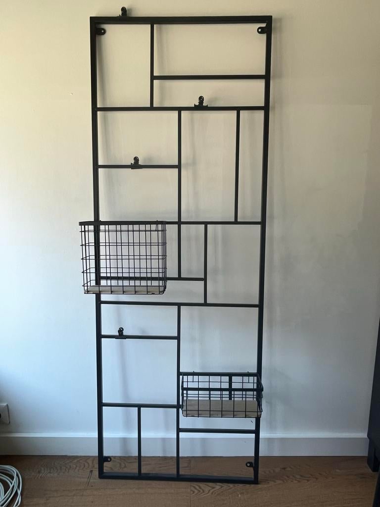 Wandrek met knijpers en mandjes - 150x55cm, Ophalen, Zo goed als nieuw