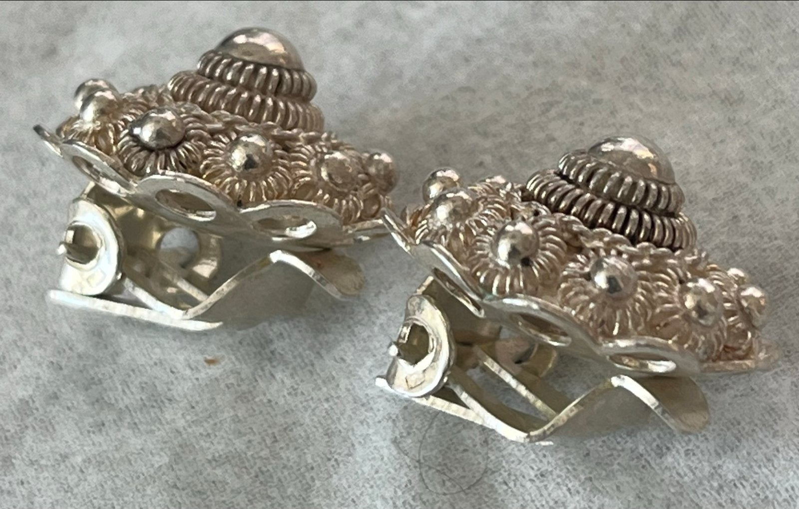 Oude zilveren Zeeuwse knop clip oorbellen 2,5 klederdracht, Verzenden, Zilver, Oorbellen