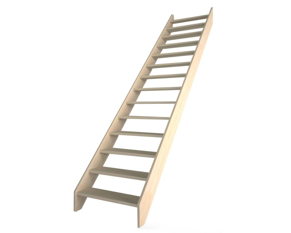 Steektrap vurenhout / molenaarstrap 65x280cm nieuw, Ophalen, Nieuw, Trap, Minder dan 2 meter