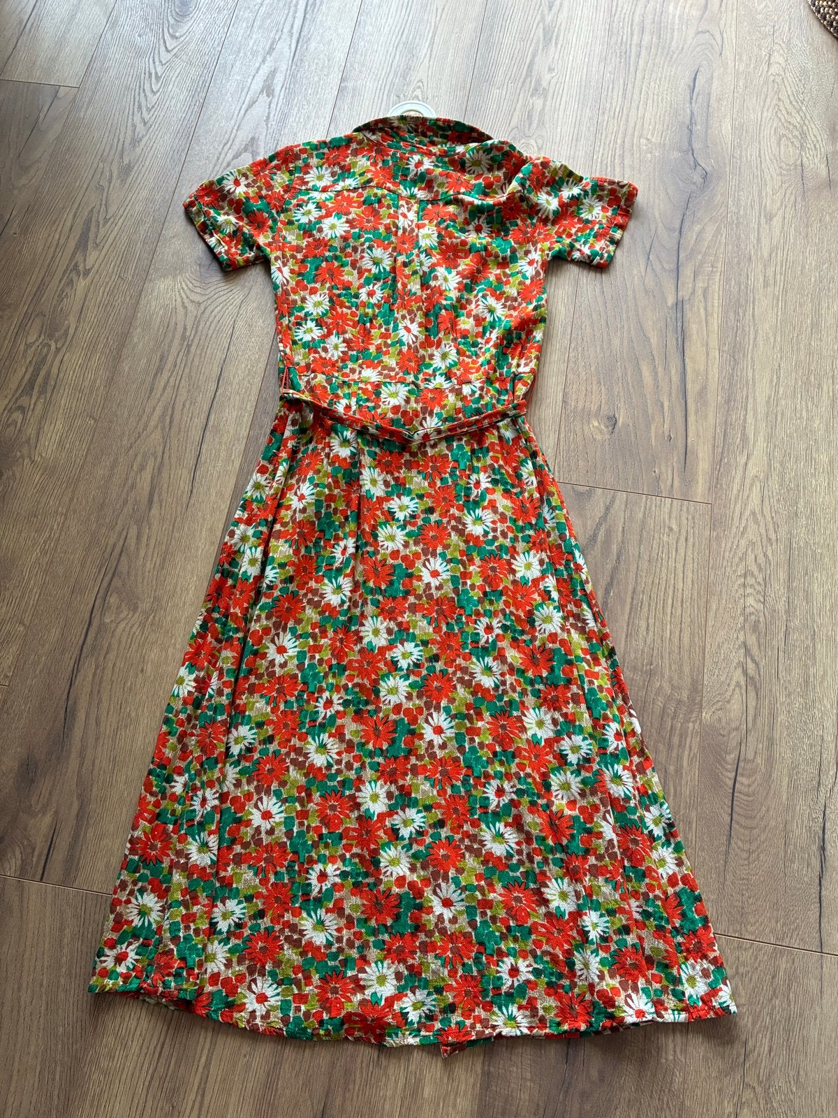 King Louie midi doorknoopjurk - Maat 38, Kleding | Dames, Jurken, Maat 38/40 (M), Meerkleurig, Ophalen of Verzenden, Zo goed als nieuw