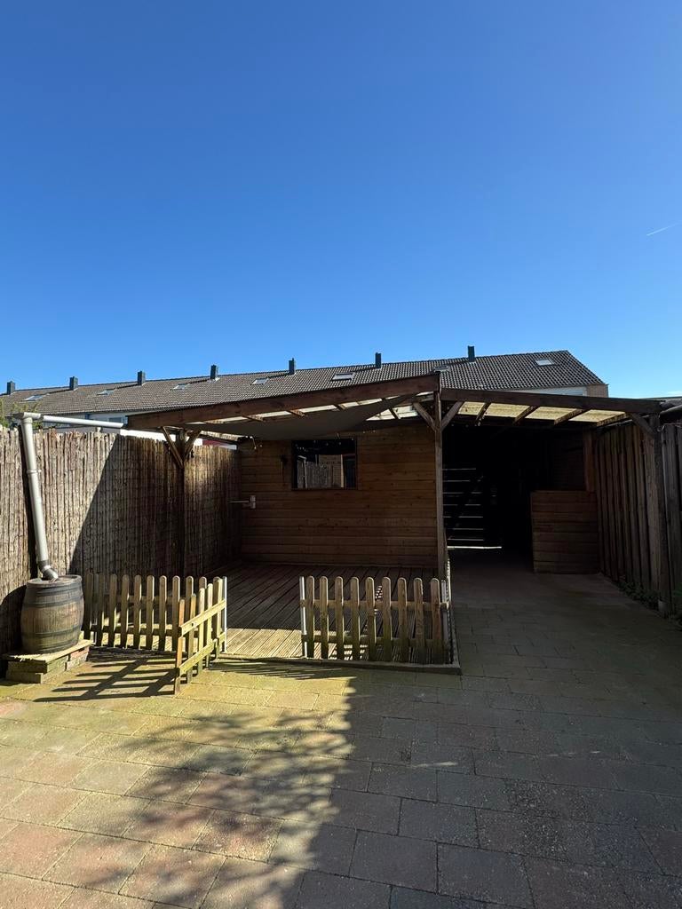 Houten overkapping met dak en vlonder, Tuin en Terras, Ophalen, Gebruikt, Schuur
