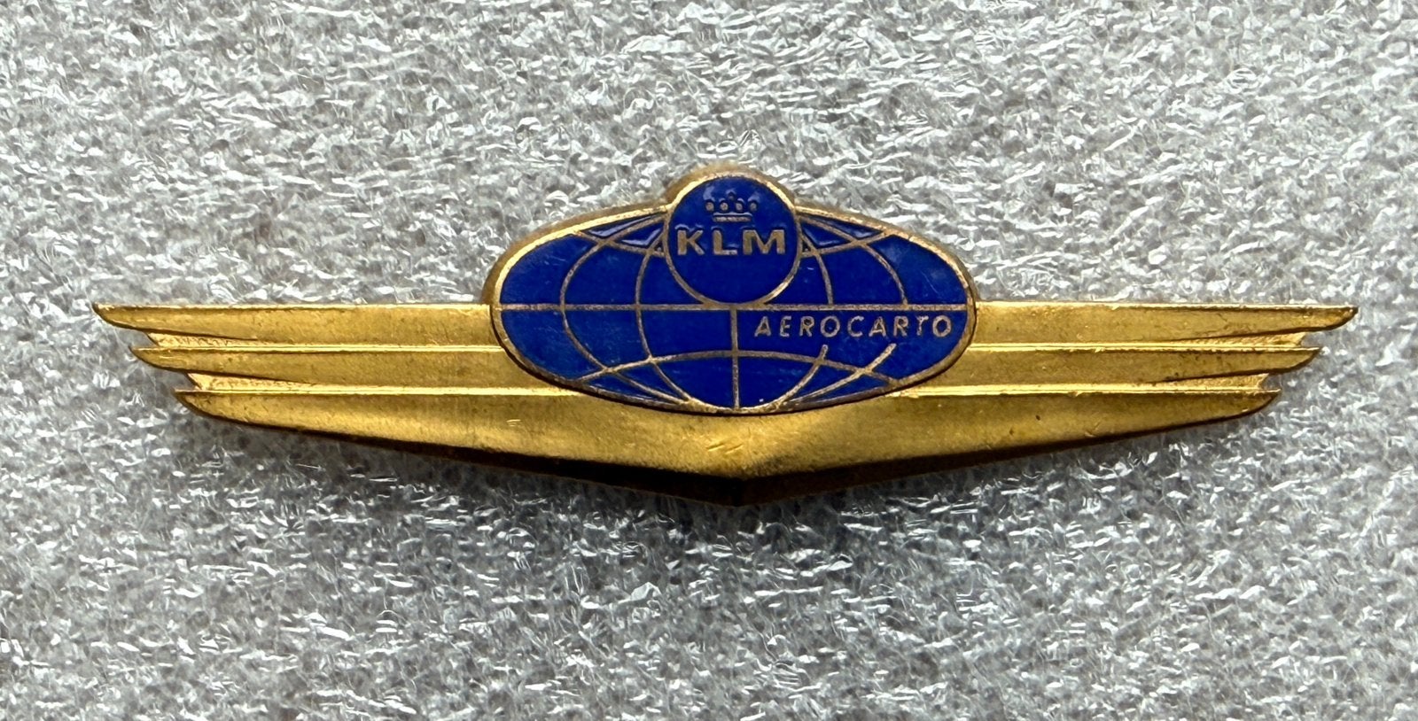 KLM Aerocarto Pilot Wing, Vlieger Embleem, Insigne, Ophalen of Verzenden, Patch, Badge of Embleem