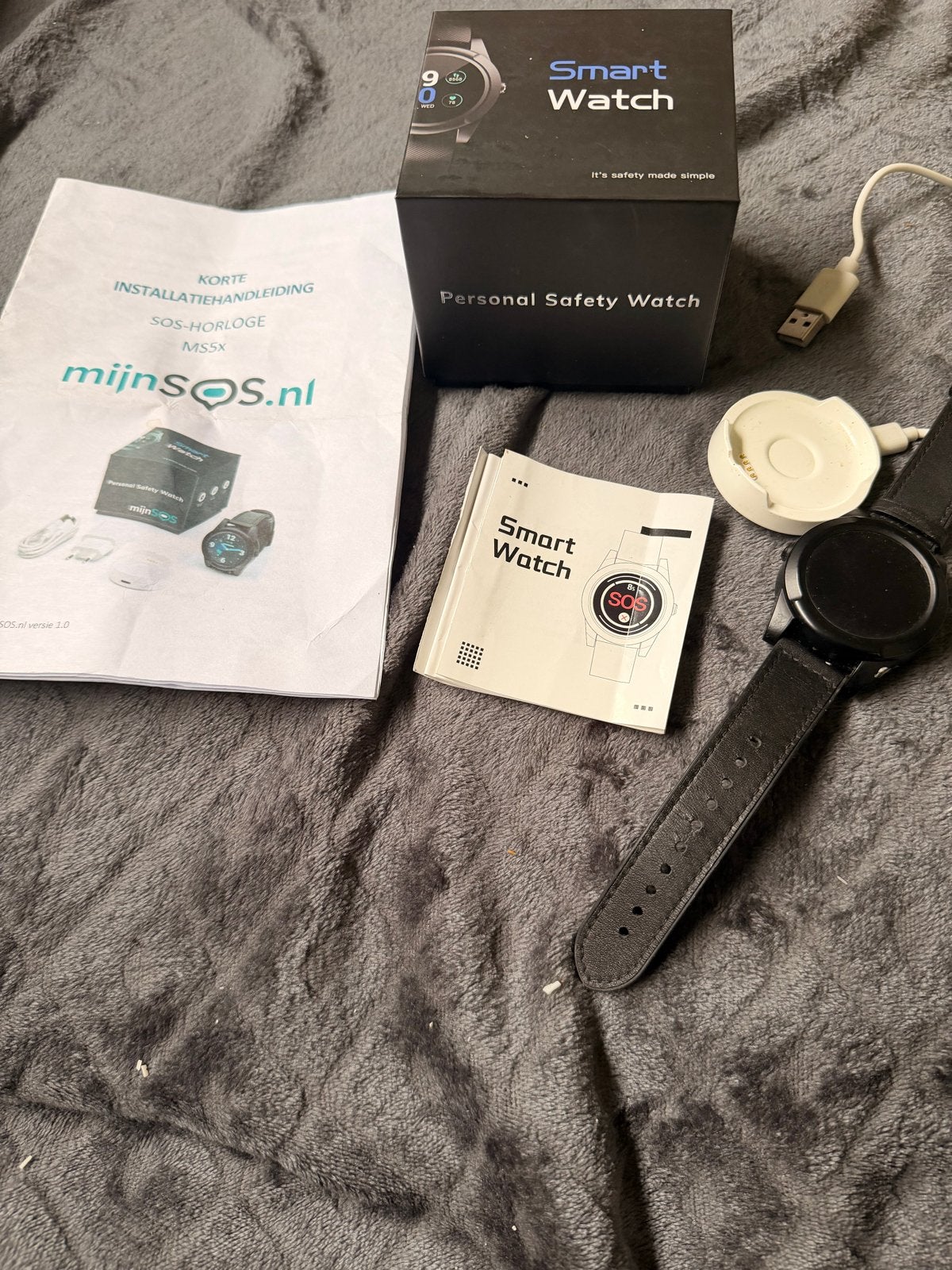 SOS Smartwatch EV05-EU Zwart, Ophalen of Verzenden, Zo goed als nieuw, Zwart, Android
