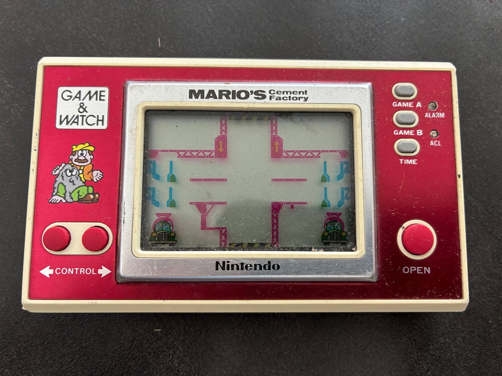 Nintendo Game & Watch: Mario's Cement Factory (batterijklepj, Gebruikt, 1 speler, Ophalen of Verzenden, Platform