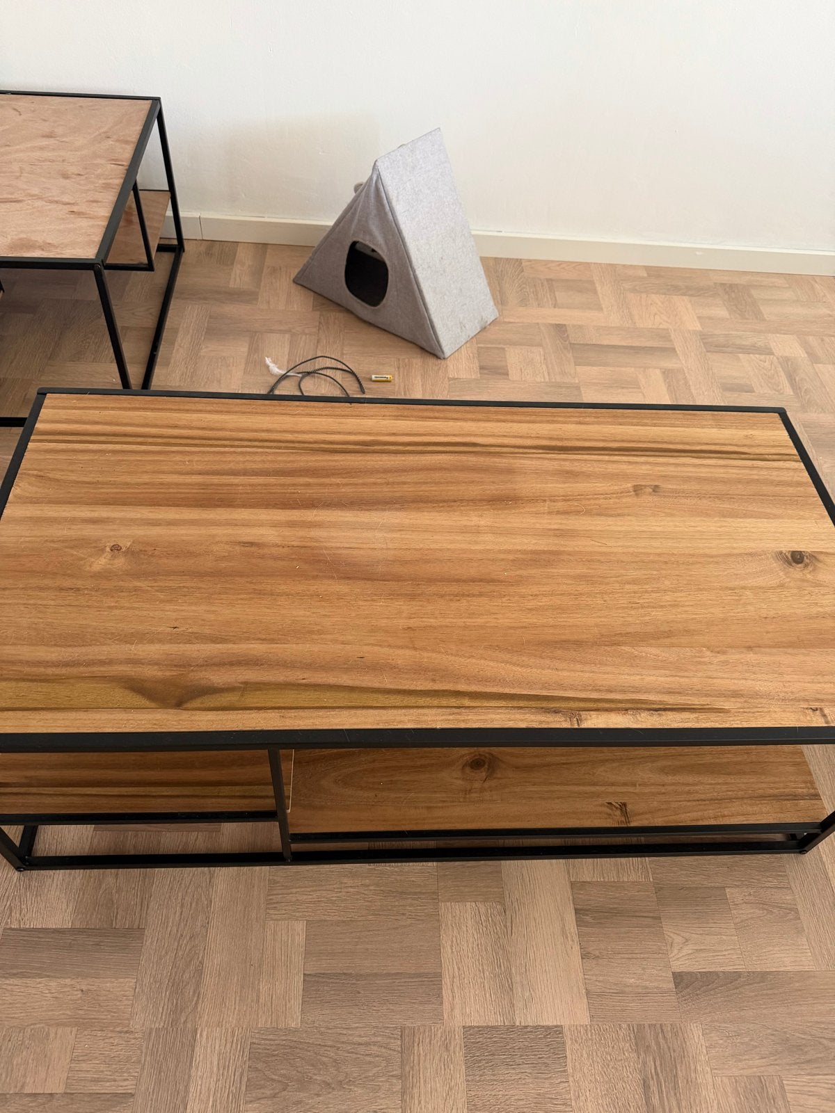 Salontafel en TV-meubel set - Industrieel design, Ophalen, Gebruikt, Rechthoekig, Overige houtsoorten