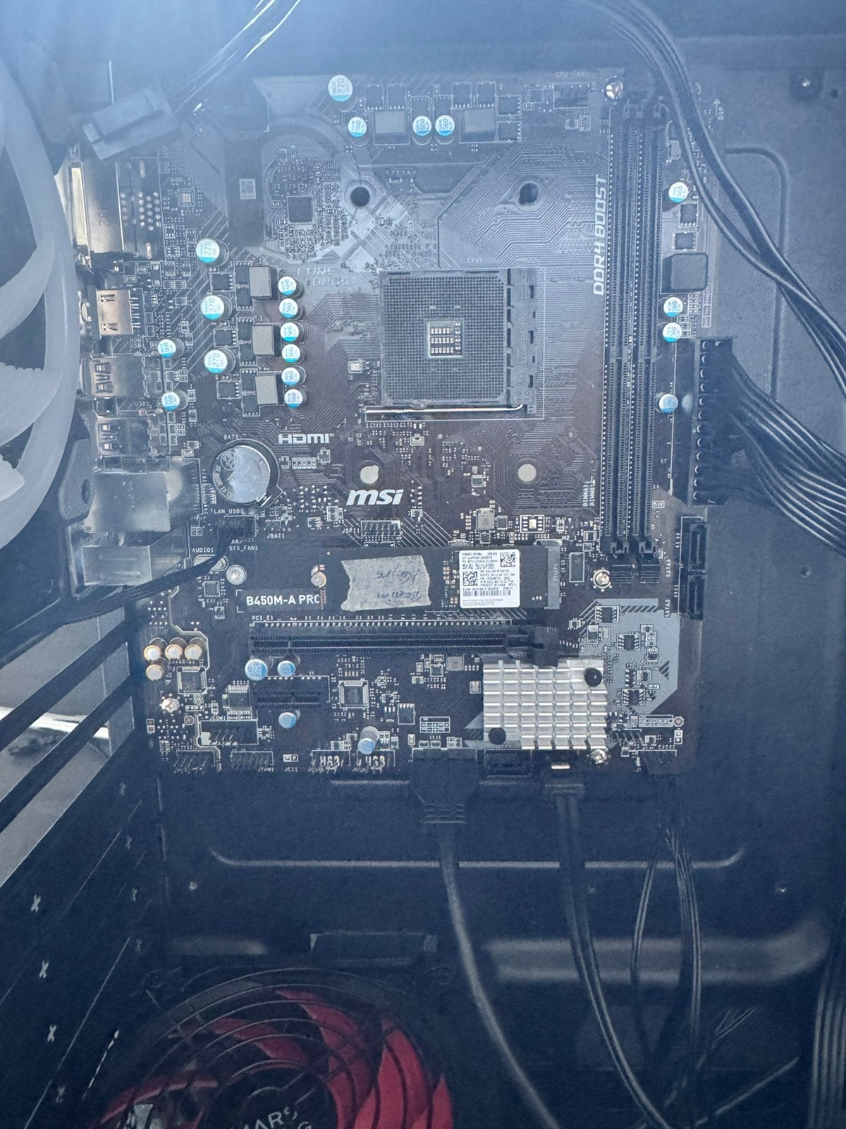 MSI B450M-A PRO MAX Moederbord Met Doos, Computers en Software, Moederborden, Ophalen, Zo goed als nieuw, DDR4