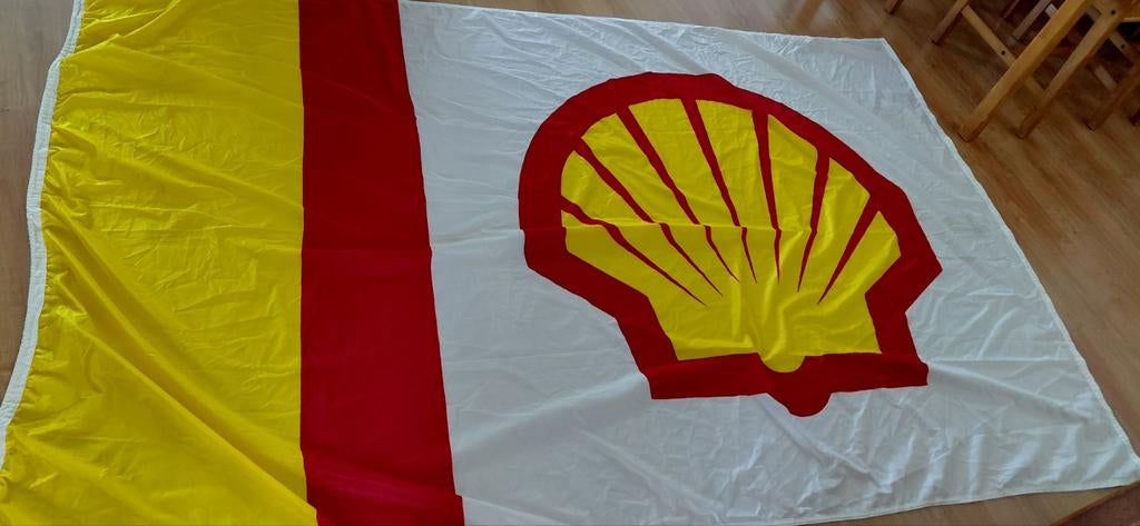 Zeer grote vlag SHELL 125 X 145 CM scheepvaartvlag, Ophalen of Verzenden