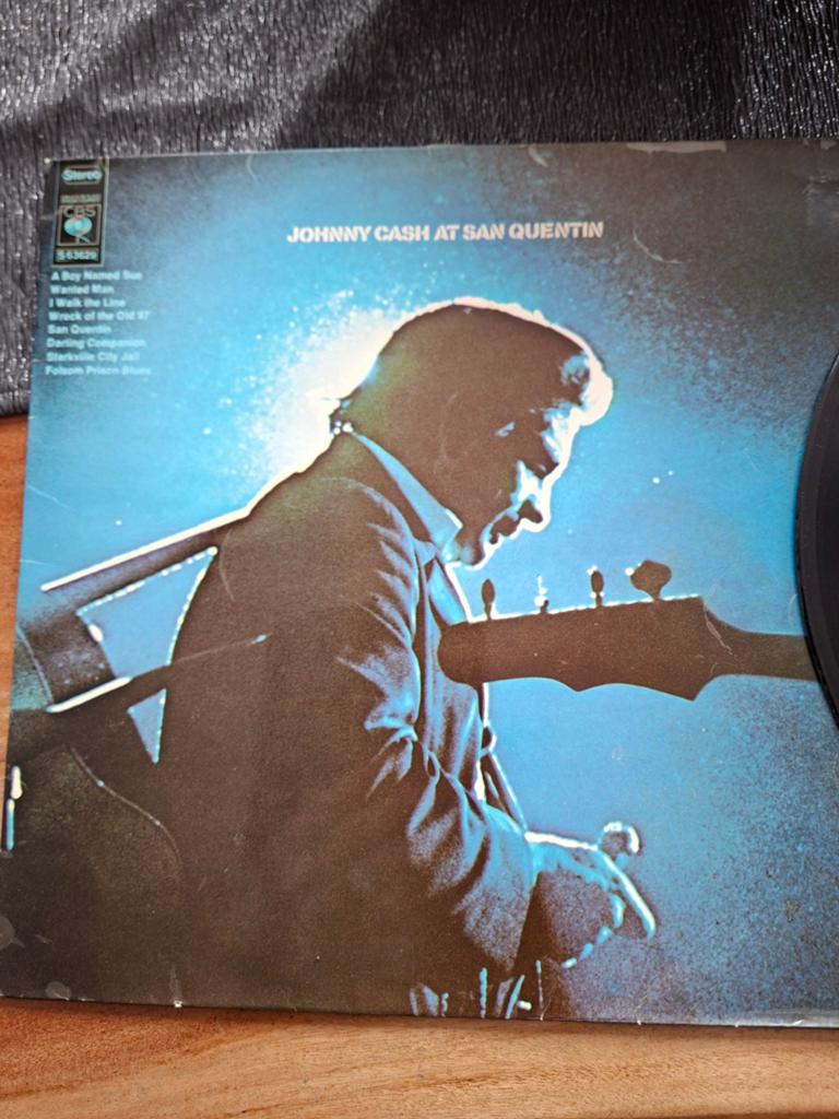 Johnny Cash - At San Quentin LP (CBS), Cd's en Dvd's, Gebruikt, Originele persing, Ophalen of Verzenden, 12 inch