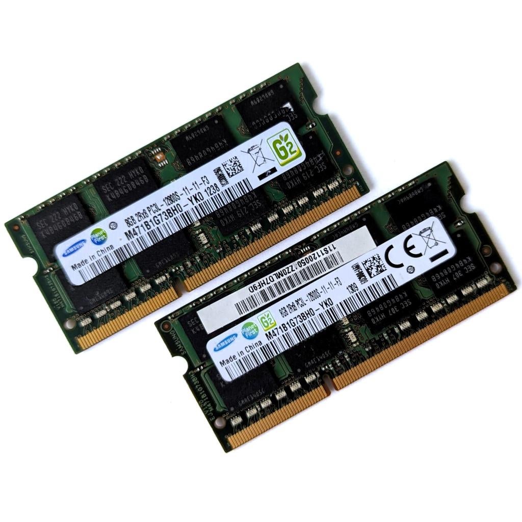2x 8GB = 16GB DDR3 1600 MHz PC3-12800 SODIMM laptop geheugen, Computers en Software, RAM geheugen, Ophalen, DDR3, Zo goed als nieuw