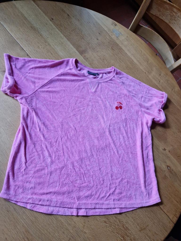 ROSE BADSTOF SHIRT MAAT L, Maat 42/44 (L), Ophalen of Verzenden, Zo goed als nieuw, Korte mouw