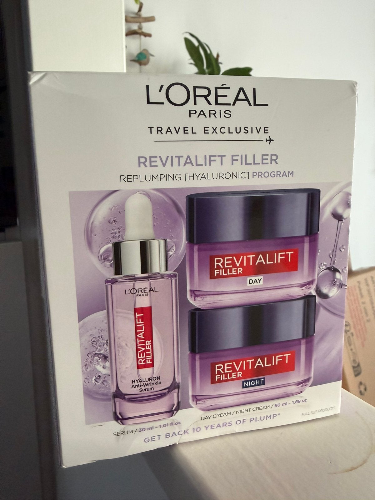 L’Oréal Paris Revitalift Filler Hyaluron Set – Nieuw, Ophalen of Verzenden, Zo goed als nieuw, Gehele gezicht