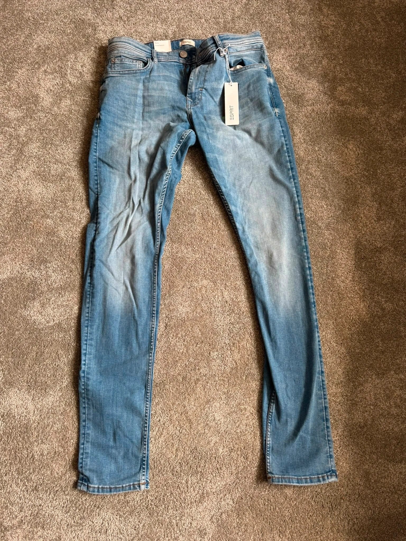 Esprit slim fit jeans W31 L34 - nieuw met prijskaartje, Ophalen of Verzenden, Nieuw, Blauw, W32 (confectie 46) of kleiner