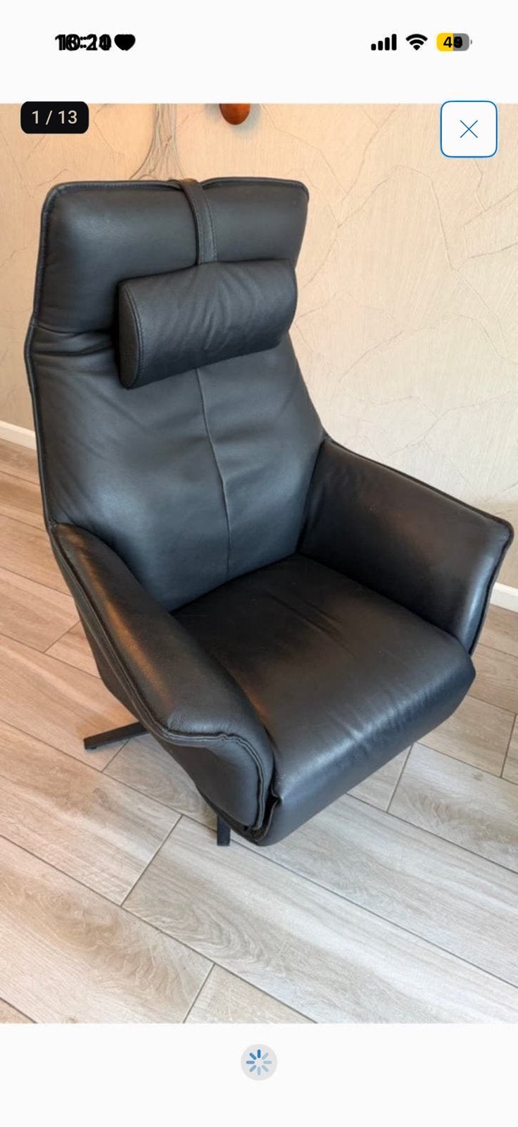 Fauteauil van Montèl model Brera, Huis en Inrichting, Fauteuils, Ophalen, Zo goed als nieuw, Leer