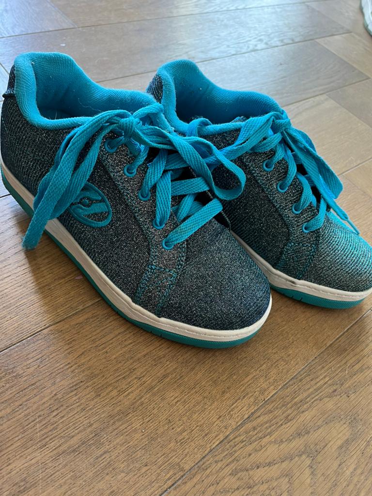 Blauwe glitter Heelys maat 35, Ophalen of Verzenden, Zo goed als nieuw